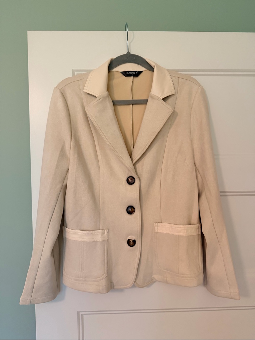 Allegra K Beige Women's Blazer Jacket